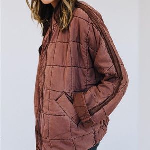 Free People Quilted Dolman Jacket